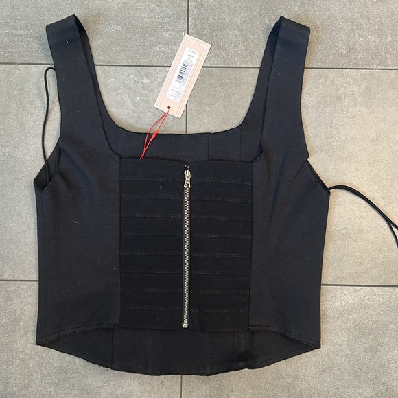 Alice+Olivia Woman’s Breslin Band Tee Corset Top - Picture 9 of 11